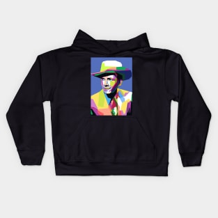 Abstract Hank Williams in WPAP Kids Hoodie